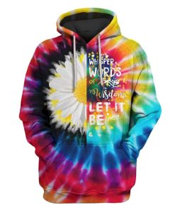 FLOWER IN TIE DYE BACKGROUND Custom T-shirt - Hoodies Apparel HD-GH1106145 3D Custom Fleece Hoodies Hoodie S 