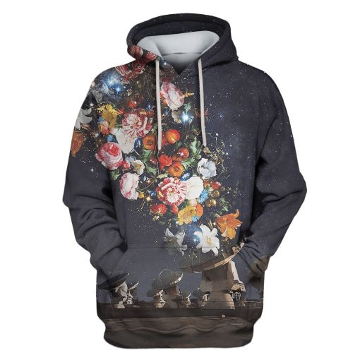 Flower Satellite Custom T-shirt - Hoodies Apparel HD-GH110536 3D Custom Fleece Hoodies Hoodie S