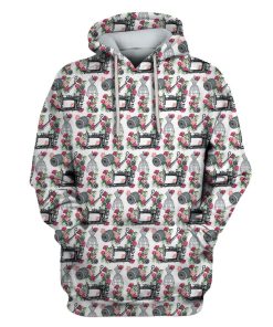 Flower Sewing Machine Custom T-shirt - Hoodies Apparel HD-GH110559 3D Custom Fleece Hoodies Hoodie S 