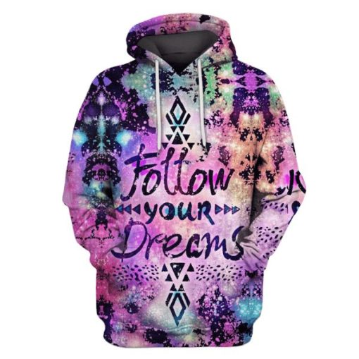 Follow the Dream Hoodies T-Shirt Apparel HP101119 3D Custom Fleece Hoodies Hoodie S