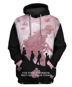 FOR YOUR TOMORROW THEY GAVE THEIR TODAY Custom T-shirt - Hoodies Apparel HD-GH20266 3D Custom Fleece Hoodies Hoodie S 