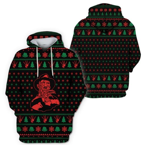 Freddy Krueger in Nightmare on Elm Street Custom T-shirt - Hoodies Apparel HD-MV110674 3D Custom Fleece Hoodies