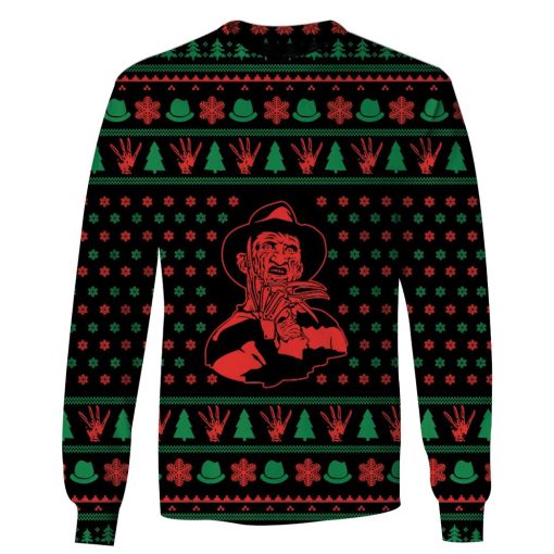 Freddy Krueger in Nightmare on Elm Street Custom T-shirt - Hoodies Apparel HD-MV110674 3D Custom Fleece Hoodies Long Sleeve S