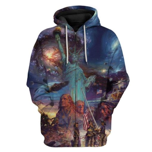 Freedom Custom T-Shirts Hoodies Apparel HD-AT1312193 3D Custom Fleece Hoodies Zip Hoodie S