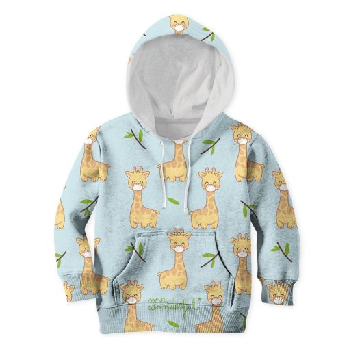 Friendly Giraffe Custom Hoodies T-shirt Apparel HD-PET110359K kid 3D apparel Kid Hoodie S/6-8