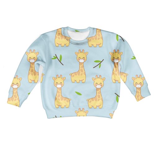 Friendly Giraffe Custom Hoodies T-shirt Apparel HD-PET110359K kid 3D apparel Kid Sweatshirt S/6-8