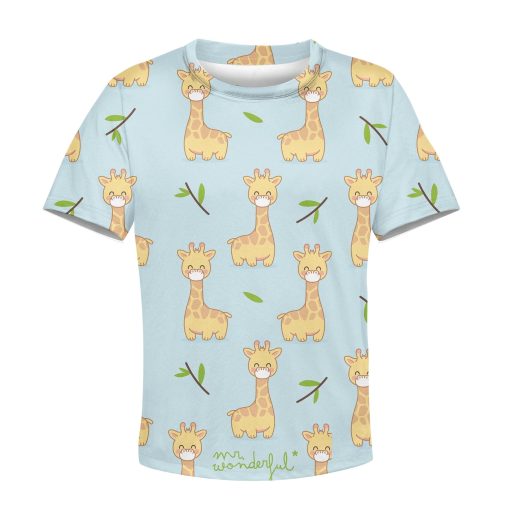 Friendly Giraffe Custom Hoodies T-shirt Apparel HD-PET110359K kid 3D apparel Kid T-Shirt XS