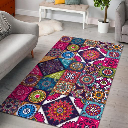 Gearhumans COLORFUL MANDALA RUG