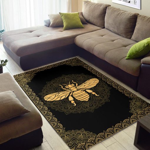 Gearhumans Mandala Bee Rug - Image 3