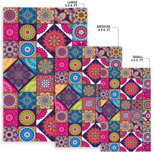 Gearhumans COLORFUL MANDALA RUG