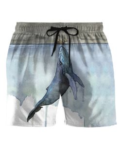 Gearhumans 3D Let Whale Kiss You Custom Hawaii Short