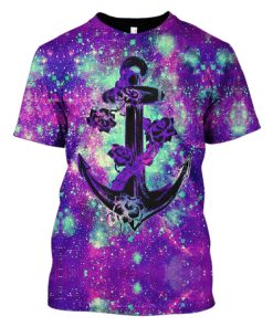 Galaxy Anchor Hoodies T-Shirt Apparel GL101101 3D Custom Fleece Hoodies T-Shirt S 