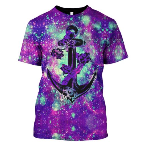 Galaxy Anchor Hoodies T-Shirt Apparel GL101101 3D Custom Fleece Hoodies T-Shirt S