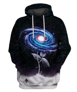 Galaxy Flower Custom T-shirt - Hoodies Apparel GH110240 3D Custom Fleece Hoodies Hoodie S