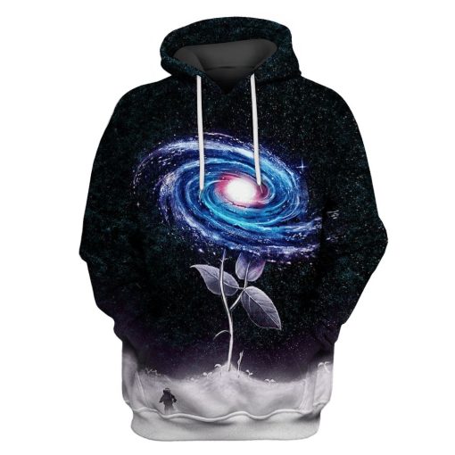 Gearhumans Galaxy Flower Custom T-shirt - Hoodies Apparel 1 Galaxy Flower Custom T-shirt - Hoodies Apparel GH110240 3D Custom Fleece Hoodies Hoodie S