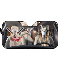 Geahuman 3D Goats Custom Car Auto Sunshade GS13075 Auto Sunshade 57''x27.5'' 