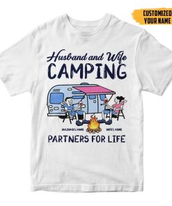 Gearhuman 2D Camping Customized Name Shirt GL17121 2D Shirt 2D Tshirt White S