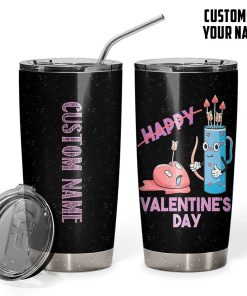 GearHuman 2D Happy Valentines Day Custom Name Tumbler GR110116 Tumbler Short 20oz 