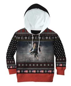 Gearhuman 2D Kid Ugly Ben Franklin vs. Zeus Custom T-Shirts Hoodies Apparel HD-AT21111922K Kid 3D Apparel Kid Hoodie 2XS/3-4