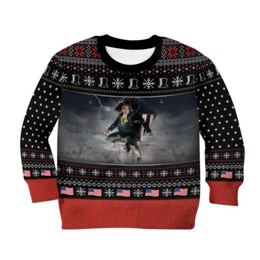 Gearhumans 2D Kid Ugly Ben Franklin vs. Zeus Custom T-Shirts Hoodies Apparel 2 Gearhuman 2D Kid Ugly Ben Franklin vs. Zeus Custom T-Shirts Hoodies Apparel HD-AT21111922K Kid 3D Apparel Kid Sweatshirt 2XS/3-4