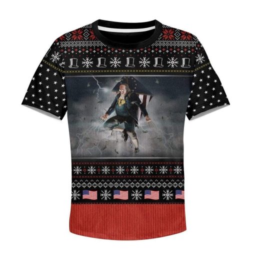 Gearhumans 2D Kid Ugly Ben Franklin vs. Zeus Custom T-Shirts Hoodies Apparel 3 Gearhuman 2D Kid Ugly Ben Franklin vs. Zeus Custom T-Shirts Hoodies Apparel HD-AT21111922K Kid 3D Apparel Kid T-Shirt 3XS/2-3