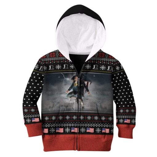 Gearhumans 2D Kid Ugly Ben Franklin vs. Zeus Custom T-Shirts Hoodies Apparel 4 Gearhuman 2D Kid Ugly Ben Franklin vs. Zeus Custom T-Shirts Hoodies Apparel HD-AT21111922K Kid 3D Apparel Kid Zip Hoodie 2XS/3-4