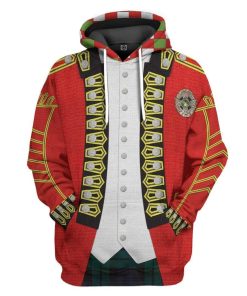 Gearhuman 3D 42nd Regiment of Foot British Army Costume Hoodie Apparel GN120810 3D Custom Fleece Hoodies Hoodie S