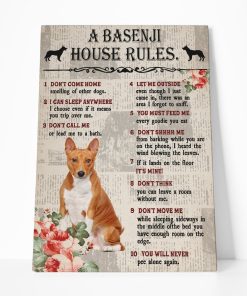 Gearhuman 3D A Basenji House Rules Canvas GK040223 Canvas 1 Piece Non Frame M