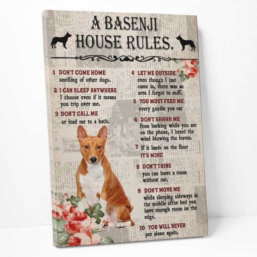 Gearhuman 3D A Basenji House Rules Canvas GK040223 Canvas