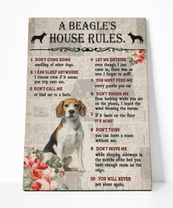 Gearhuman 3D A Beagles House Rules Canvas GK290123 Canvas 1 Piece Non Frame M