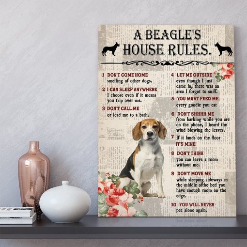 Gearhumans 3D A Beagles House Rules Canvas 6 Gearhuman 3D A Beagles House Rules Canvas GK290123 Canvas