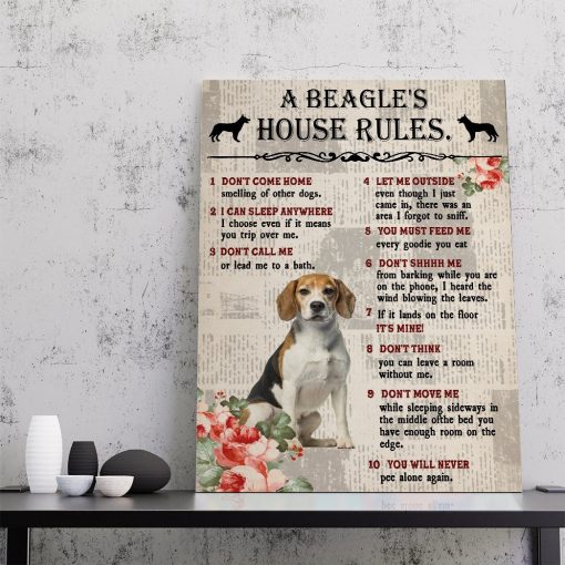 Gearhumans 3D A Beagles House Rules Canvas 3 Gearhuman 3D A Beagles House Rules Canvas GK290123 Canvas
