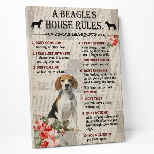 Gearhumans 3D A Beagles House Rules Canvas 2 Gearhuman 3D A Beagles House Rules Canvas GK290123 Canvas