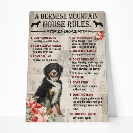 Gearhuman 3D A Bernese Mountain House Rules Canvas GK040221 Canvas 1 Piece Non Frame M