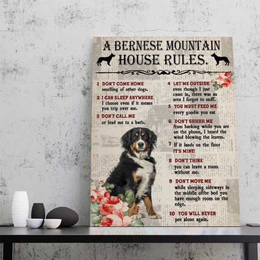 Gearhuman 3D A Bernese Mountain House Rules Canvas GK040221 Canvas