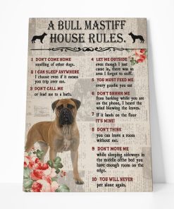 Gearhuman 3D A Bull Mastiff House Rules Canvas GK040261 Canvas 1 Piece Non Frame M