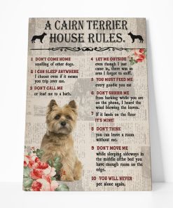 Gearhuman 3D A Cairn Terrier House Rules Canvas GK040220 Canvas 1 Piece Non Frame M