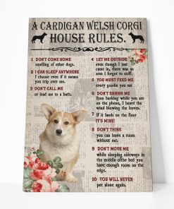 Gearhuman 3D A Cardigan Welsh Corgi House Rules Canvas GK040219 Canvas 1 Piece Non Frame M