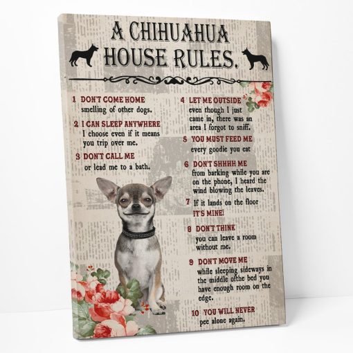 Gearhuman 3D A Chihuahua House Rules Canvas GK040210 Canvas