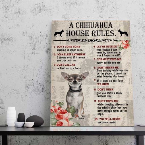 Gearhuman 3D A Chihuahua House Rules Canvas GK040210 Canvas