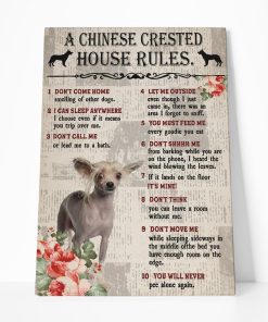 Gearhuman 3D A Chinese Crested House Rules Canvas GK040265 Canvas 1 Piece Non Frame M