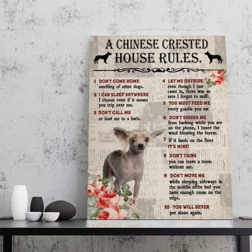 Gearhuman 3D A Chinese Crested House Rules Canvas GK040265 Canvas