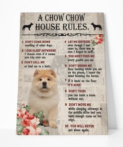 Gearhuman 3D A Chow Chow House Rules Canvas GK040251 Canvas 1 Piece Non Frame M