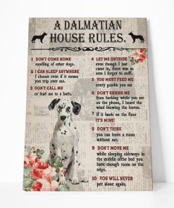 Gearhuman 3D A Dalmatian House Rules Canvas GK040216 Canvas 1 Piece Non Frame M