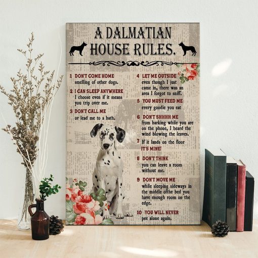Gearhuman 3D A Dalmatian House Rules Canvas GK040216 Canvas