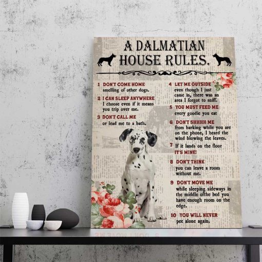 Gearhuman 3D A Dalmatian House Rules Canvas GK040216 Canvas