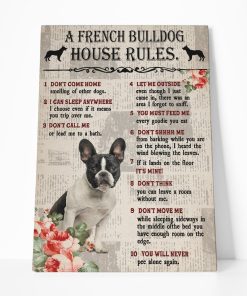 Gearhuman 3D A French Bulldog House Rules Canvas GK04021 Canvas 1 Piece Non Frame M
