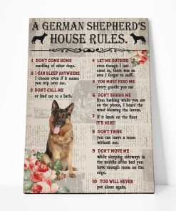 Gearhuman 3D A German Shepherds House Rules Canvas GK26016 Canvas 1 Piece Non Frame M