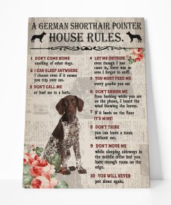 Gearhuman 3D A German Shorthair Pointer House Rules Canvas GK04025 Canvas 1 Piece Non Frame M