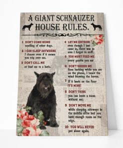 Gearhuman 3D A Giant Schnauzer House Rules Canvas GK040263 Canvas 1 Piece Non Frame M